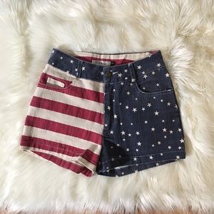 TOPSHOP American Flag Shorts | S